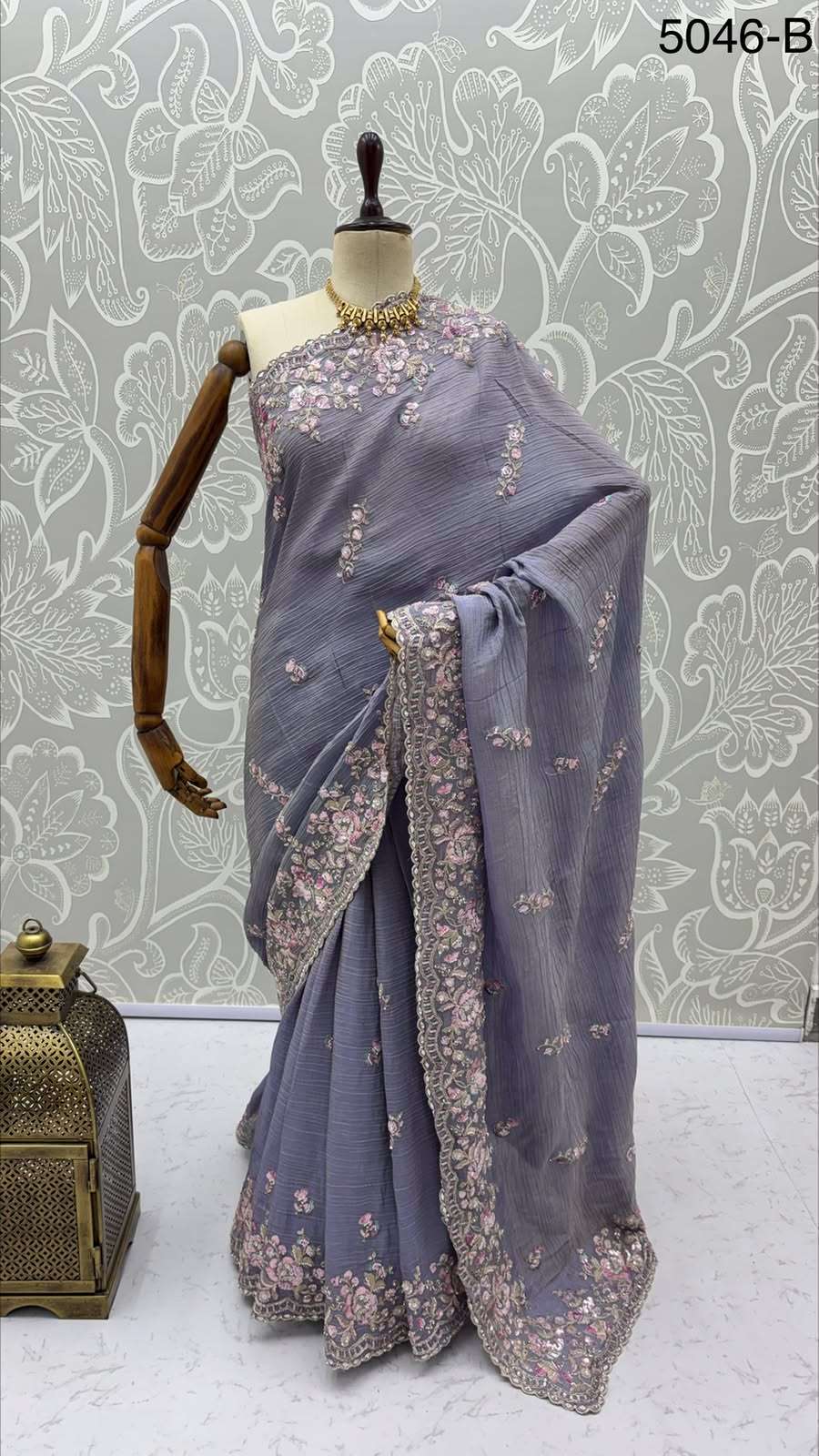  Extraordinary with Beautiful Color made of Premium Pure Bamburg fabric Wedding Saree wholesale in surat 5046